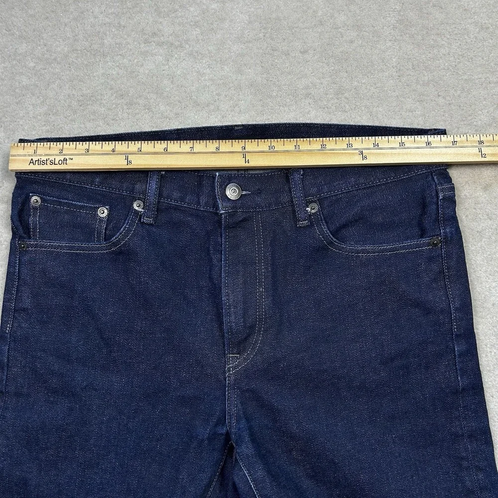 Uniqlo Jeans Mens 33x32 Selvedge Kaihara Japan Cotton Slim Straight Raw Denim